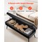 PU Leather Storage Bench with Iron Legs, Soft-Close Lid and Hidden Compartment